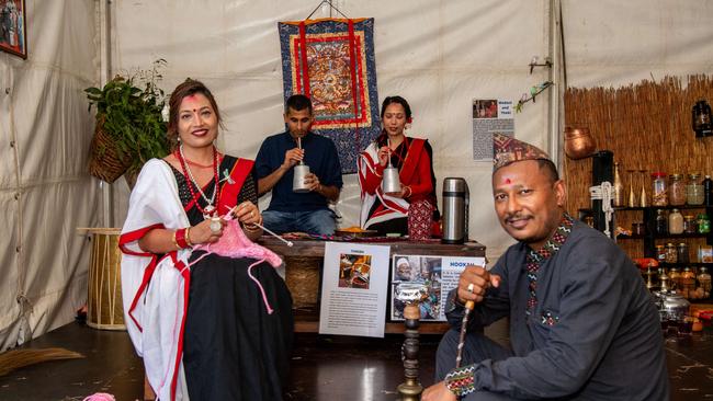 Sudeep Shrestha, Suyana Shrestha, Romy Shrestha and Ayush Sharma at the 2024 Darwin Nepalese Festival. Picture: Pema Tamang Pakhrin