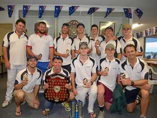 PREMIERS: A-grade cricket premiers Maryvale Condamine (back, from left) Dave Walker, Rob Deveraux, Jason Steketee, Kieran Bourke, Tom Bourke, Kevin Bourke, Joe Gordon, (front) Andrew Ryan, captain Paul Bourke, Mitch Bourke, Pat Gordon and Michael Bourke. Picture: Gerard Walsh