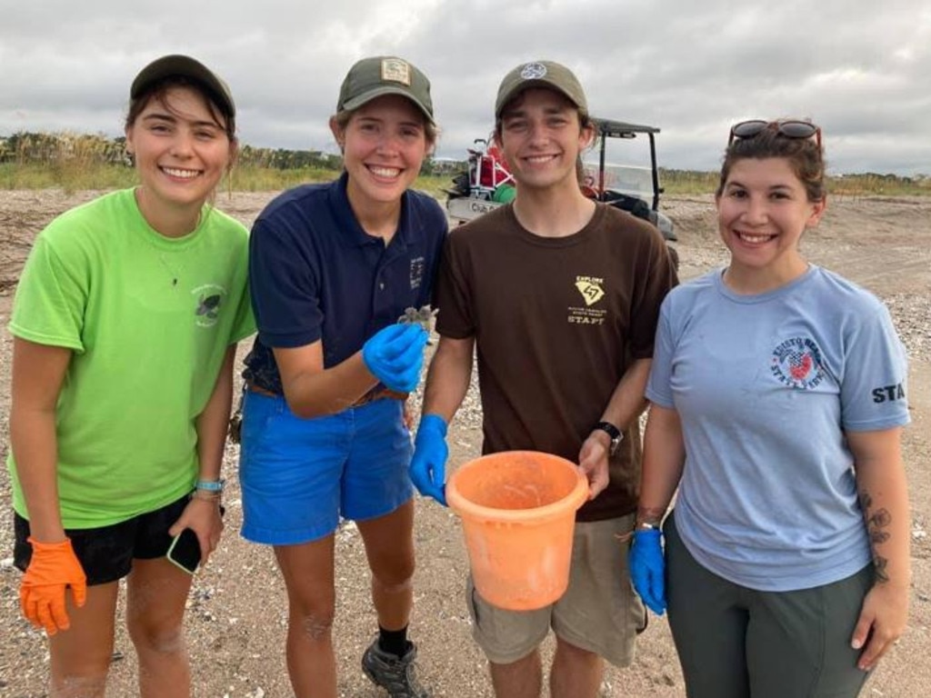 Volunteers from the park’s sea turtle patrols. Picture: South Carolina State Parks