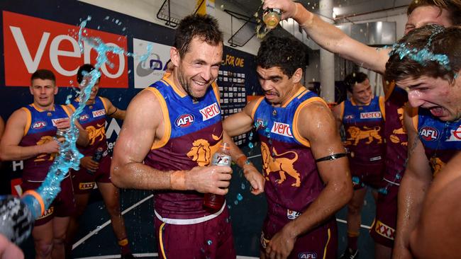 Brisbane recruits Luke Hodge and Charlie Cameron.