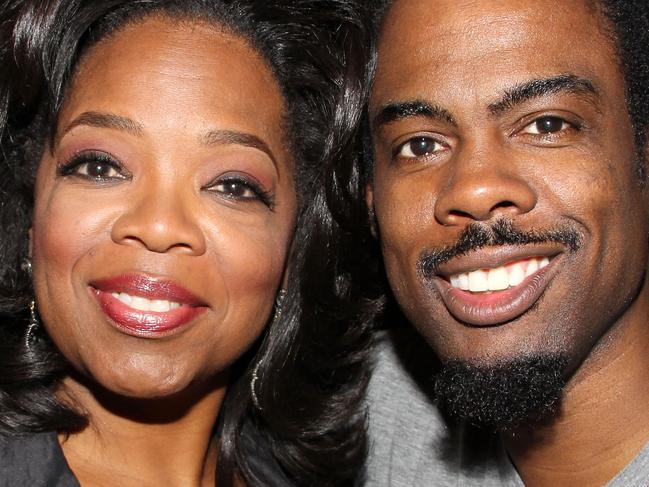 NEW YORK, NY - APRIL 30: (EXCLUSIVE COVERAGE) Oprah Winfrey and Chris Rock pose backstage at the hit play "The Motherf**ker with The Hat" on Broadway at The Schoenfeld Theater on April 30, 2011 in New York City. (Photo by Bruce Glikas/FilmMagic)