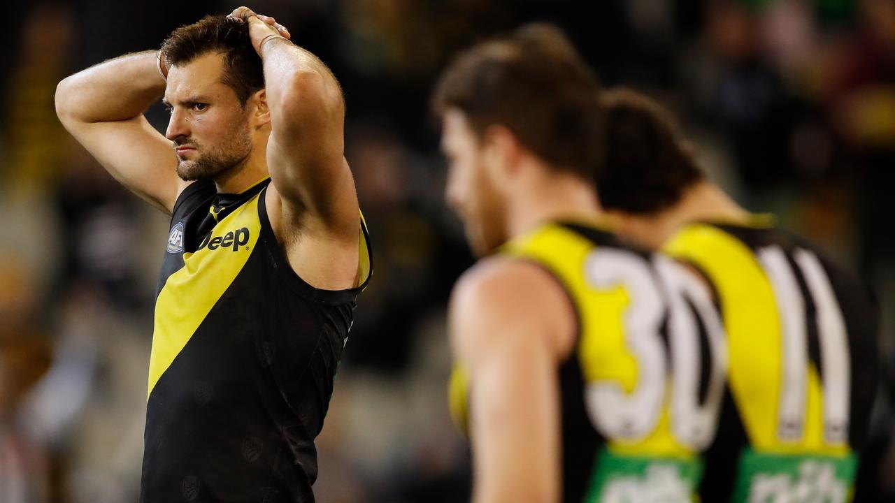 Centre bounces will be quite different for Toby Nankervis and Richmond in 2019. (Photo by Adam Trafford/AFL Media/Getty Images)