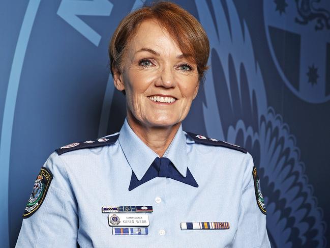 Karen Webb became NSW’s first female police commissioner in November last year. Picture: Tim Hunter