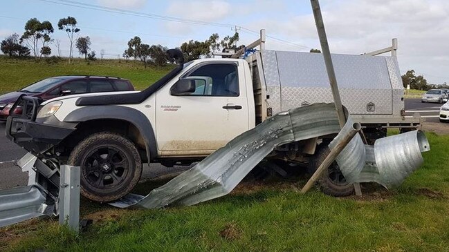 The aftermath of the crash on the Calder Freeway on June 3. Picture: Victoria Police