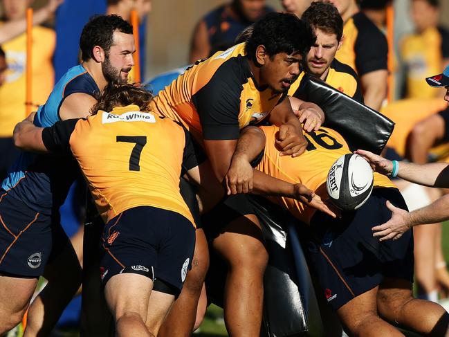 Will Skelton during Waratahs Super Rugby training at Moore Park, Sydney. Pic Brett Costello