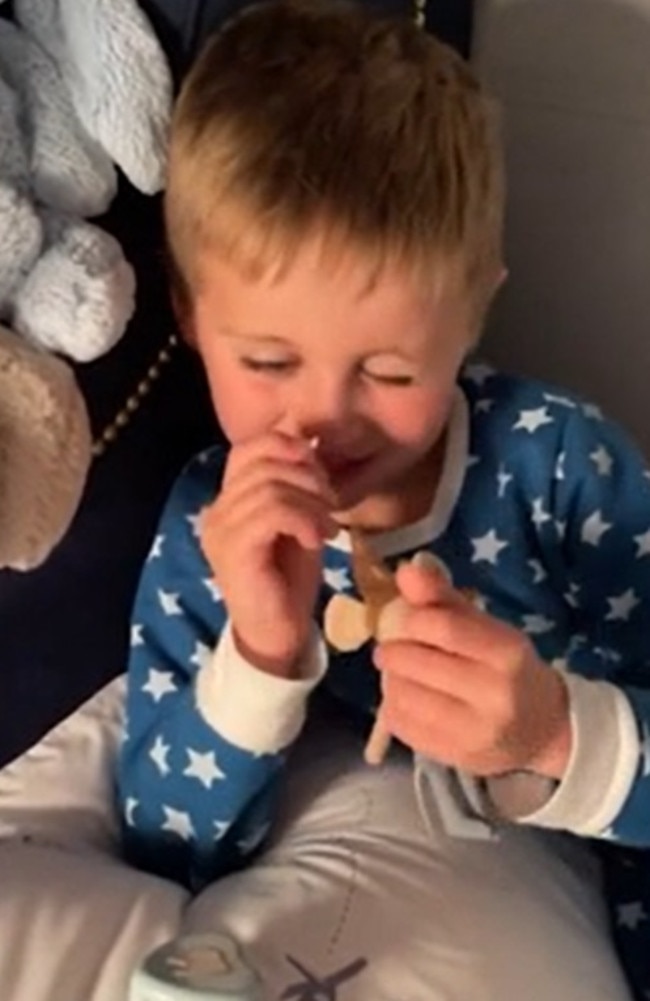 She shared a video of her son who had lost his third tooth - and was shocked by his tooth fairy money expectation. Picture: Instagram/RoxyJacenko