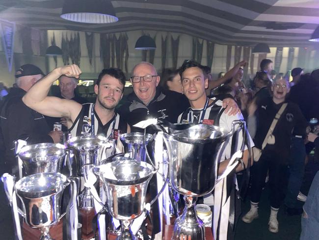 The premiership cups were on display at Narre Warren on Sunday night. Picture: Facebook