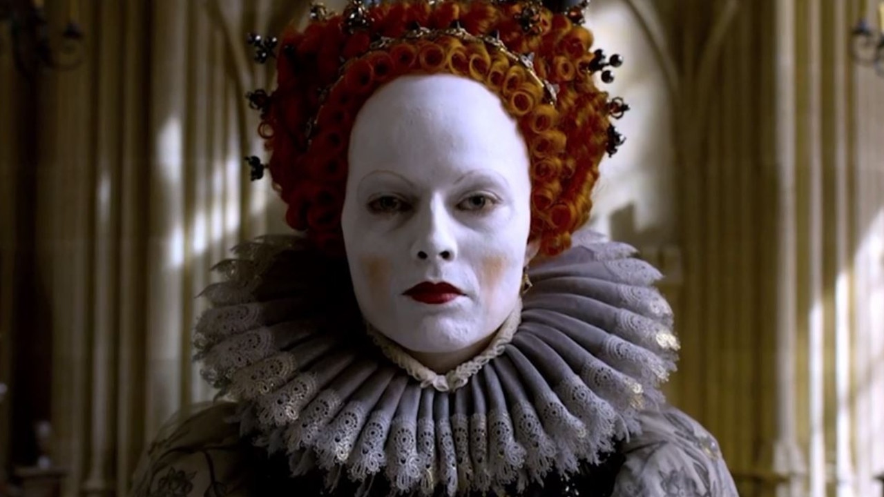 Margot Robbie as Queen Elizabeth I in Mary Queen of Scots. Picture: Focus Features