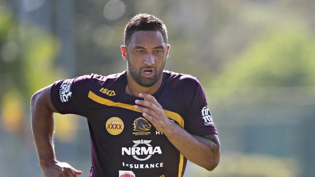 Benji Marshall at Broncos training at St Lucia. Pic Annette Dew