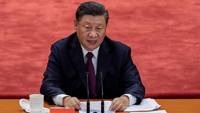 Chinese President Xi Jinping met with Ms Berejiklian and Mr Maguire in 2014. Picture: Nicholas Asfouri/AFP