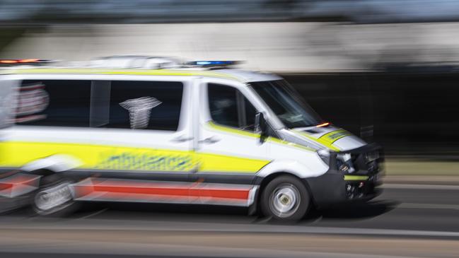 Queensland Ambulance Service responded to the vehicle and pedestrian incident at Inverlaw on Saturday night. Picture: Kevin Farmer