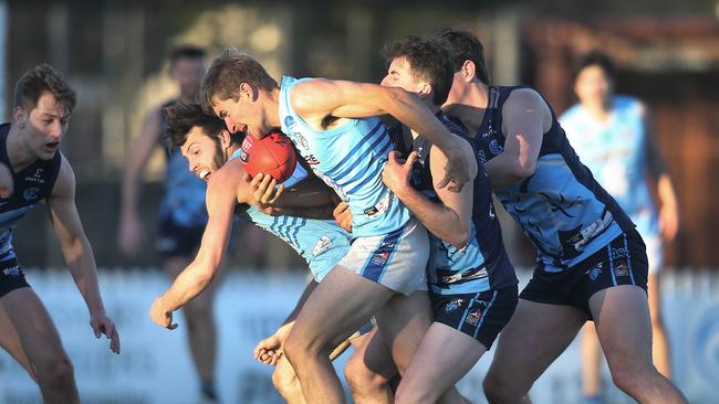 Sacred Heart OC midfielder Cam Rankin had a day out against Salisbury North. Picture: Dean Martin