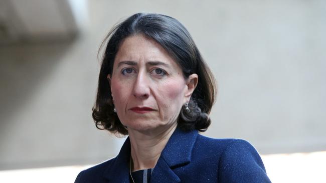 Premier Berejiklian announced the new laws today which would keep offenders behind bars or under supervision. Picture: Richard Dobson