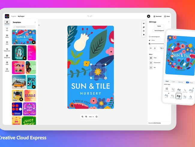 Adobe Creative Cloud Express. Image: Adobe