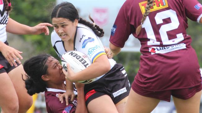 Ebony Tziros. Harvey Norman under-17s rugby league action between the Burleigh Bears and Souths Logan Magpies. Saturday, February 10, 2024.