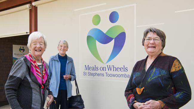 COMMUNITY MINDED: Celebrating 60 years of Meals on Wheels are long-term volunteers (from left) Lillian Fisher, Lola Jeffrey and Sue Tyson.