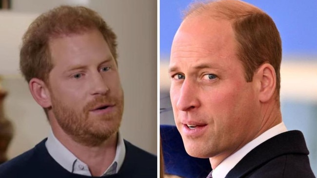 Prince Harry is said to be tough on brother Prince William in his upcoming book, Spare. Picture: ITV/Getty