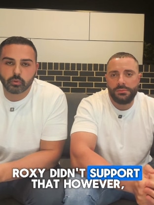 Youssef Tleis (left) and Kassim Alaouie addressing entrants on their social media platforms after Roxy Jacenko called in liquidators. Source: Instagram