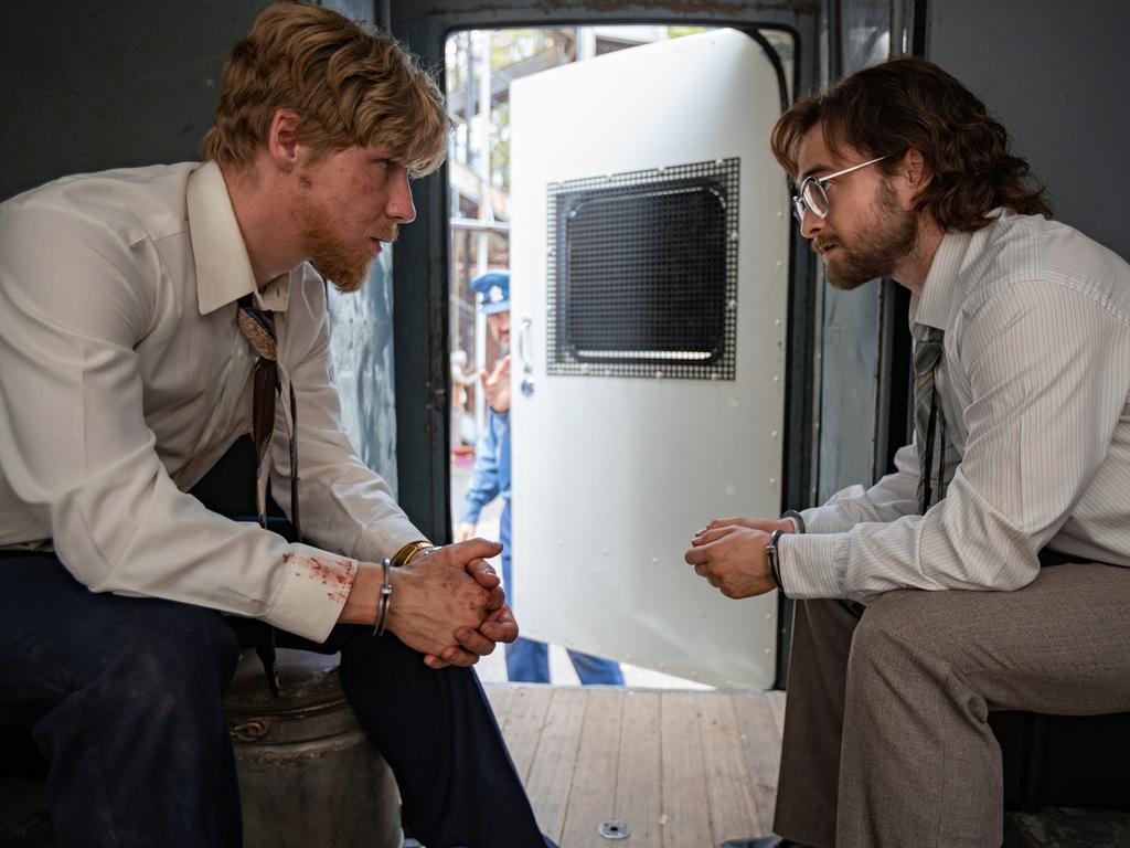 The first official image of Daniel Radcliffe, as activist Tim Jenkin in the film, and Daniel Webber, who plays anti-apartheid activist Stephen Lee Picture: Ian Routledge