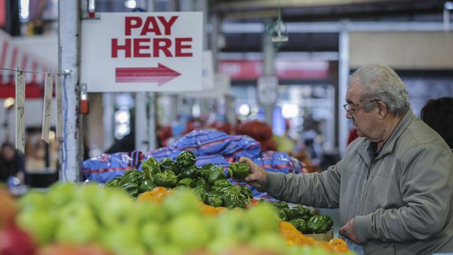 A fresh produce shopper at Dandenong Market.