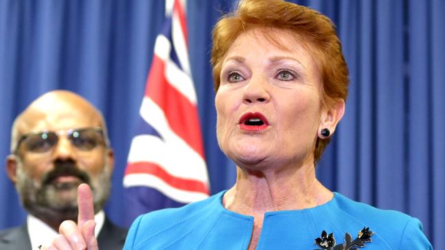 Pauline Hanson announces Raj Guruswamy, and also George Christiansen, to run for the senate, One Nation Pauline Hanson presser, Brisbane City, on Wednesday April 13th – Photo Steve Pohlner.