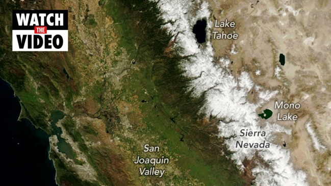 NASA timelapse of drying US mountains