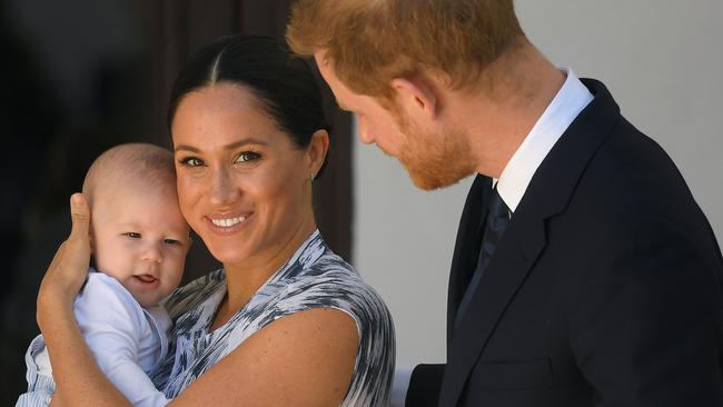 Prince Harry, Duke of Sussex, will clearly do anything to protect his wife Meghan, Duchess of Sussex and their son Archie Mountbatten-Windsor. Picture: Toby Melville — Pool/Getty