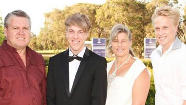 A family photograph of Rick, Josh, Julene and Trent Thorburn.