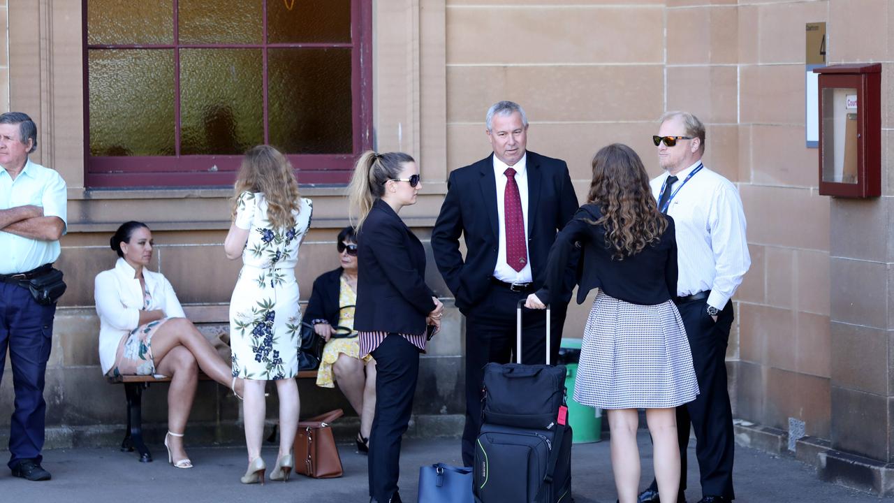 Police and other witnesses outside the courtroom during Jessica Camilleri’s trial in December this year. Picture: NCA NewsWire/ Damian Shaw