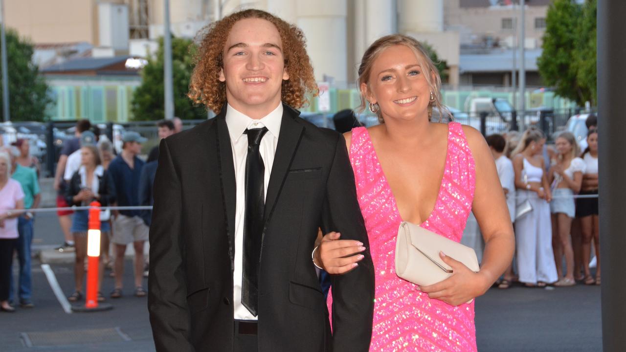 Toowoomba school formals. At the 2023 St Ursula's College formal is graduate Amelia Sutton with her partner. Picture: Rhylea Millar