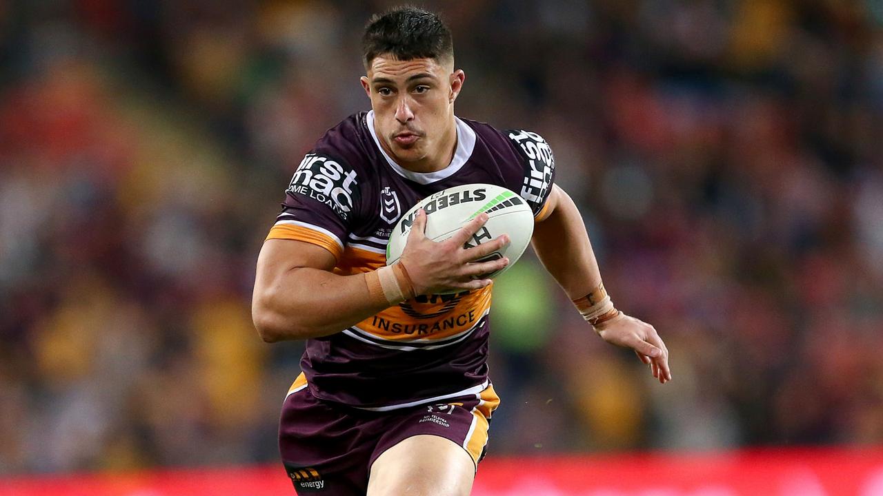 Kotoni Staggs is yet to sign a new deal with the Broncos as rival clubs circle. Picture: Jono Searle