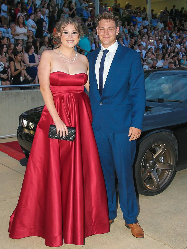 Mackenzie Seng and Cooper Seng at the Red Carpet arrivals at Sea World for the Pimpama SHS Formal 2023. Picture: Glenn Campbell