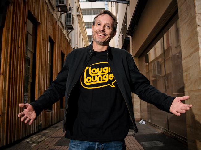 Ilya Lawson is opening a comedy club called Laugh Lounge in Lindes Lane in Adelaide, Wednesday, September 23, 2020. (The Advertiser/ Morgan Sette)