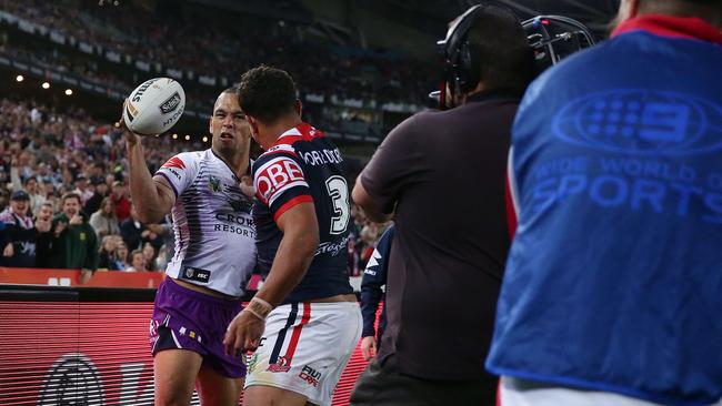 Buzz Rothfield said it was payback night for Latrell Mitchell. Picture: Brett Costello