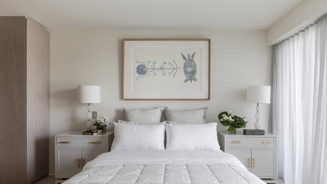 Alexandra Kidd’s soft and soothing bedroom is a true haven. Picture: Maddie Petrie