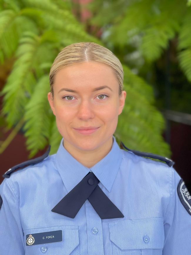 Candice graduating as a Queensland Corrective Services officer.