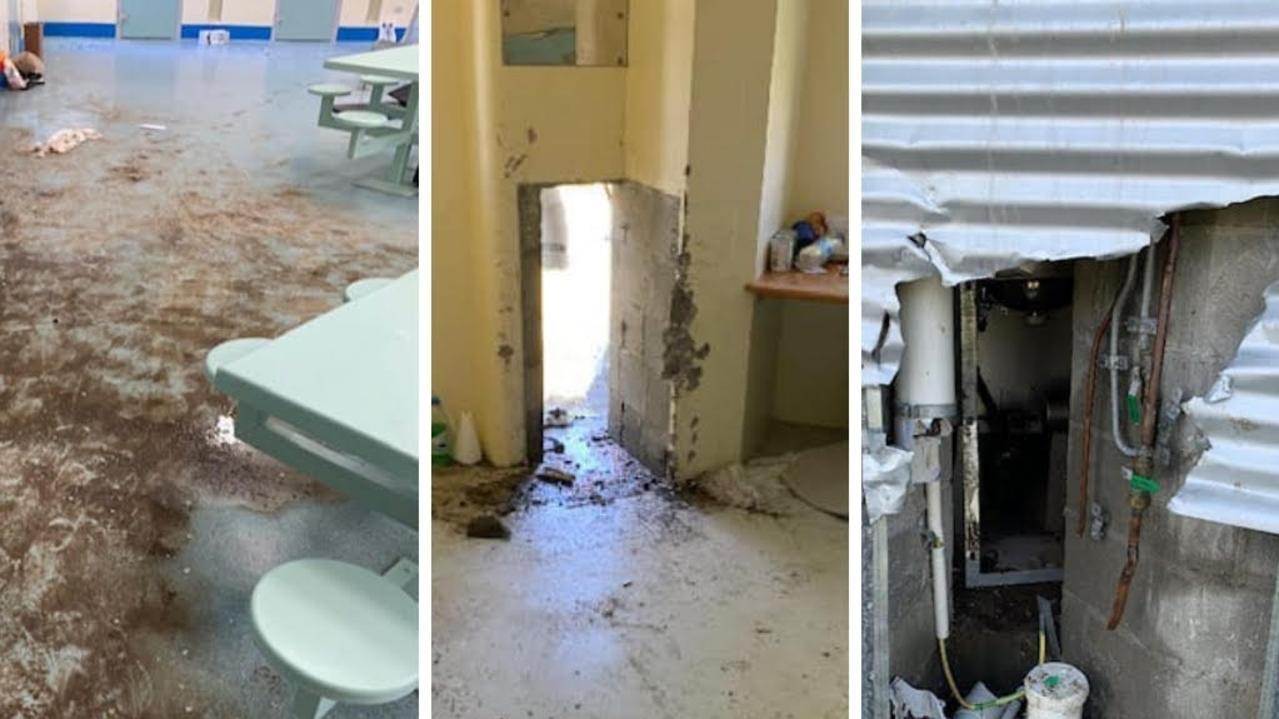 Extensive damage as a result of the 16-hour riots at Capricornia Correctional Centre.