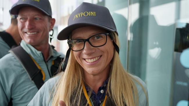 Kevin Elliott, Emma McDonald, Jeff Boerboon and Aarron Deliu at Skypoint in the week leading up to 2024 Gold Coast Pacific Airshow. Picture: Sarran Franks