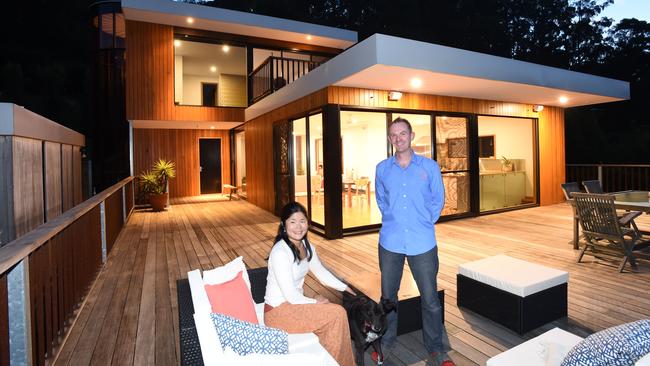 Hanako and Andy Goy run Melbourne's best performing "private room" listing on Airbnb. Picture: Lawrence Pinder