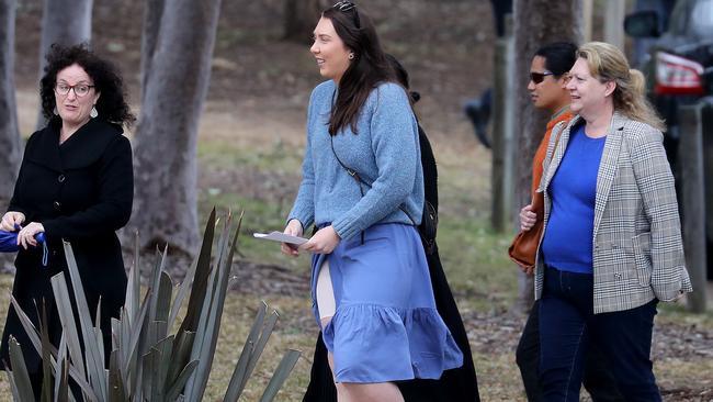 Mourners arrive for the funeral of Michaela Dunn. Picture: Toby Zerna