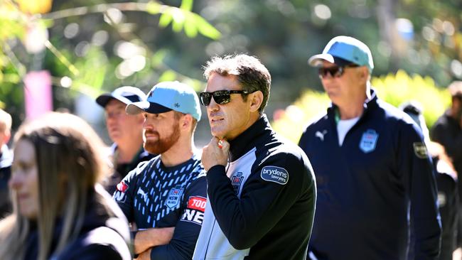 Blues coach Brad Fittler says his side has struggled to win with the favourite tag in the past but is confident they can win in Brisbane. Picture: Dan Peled / NCA Newswire