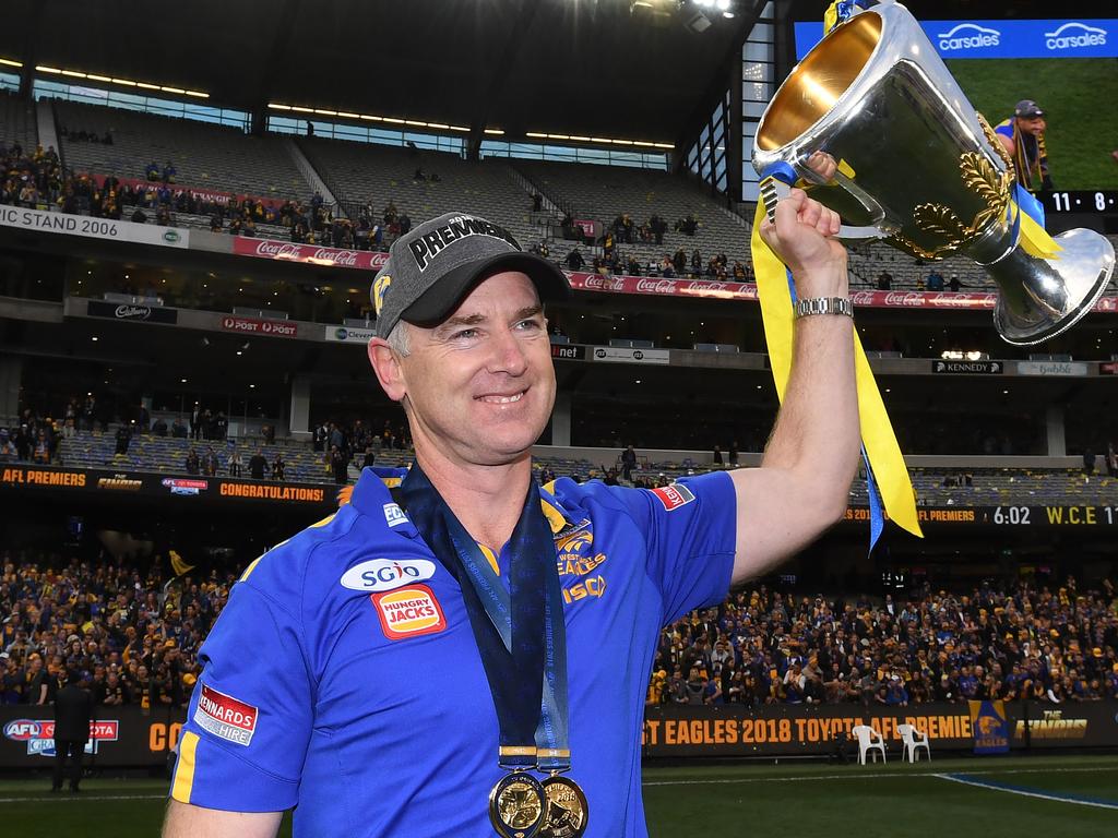 The 2018 premiership coach would be deserving of an appropriate send-off. Picture: AAP Image/Julian Smith