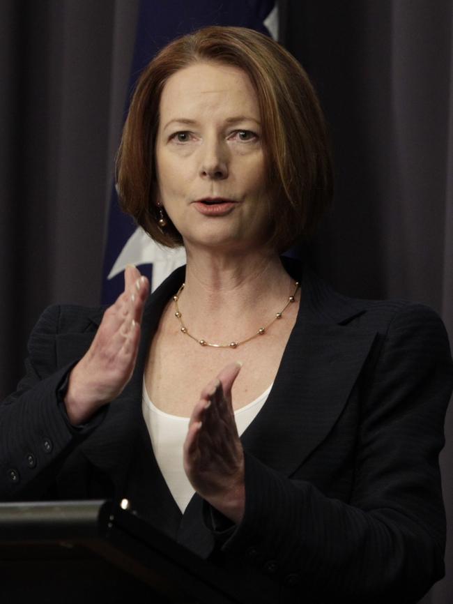 Then-prime minister Julia Gillard in 2012. Picture: Ray Strange