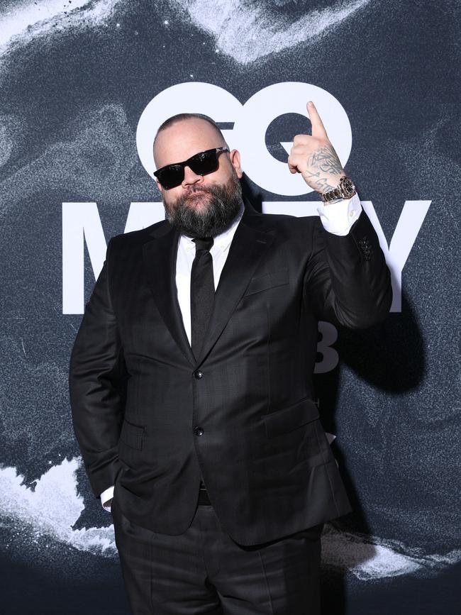 Rapper Briggs on the red carpet. Photo: Max Mason-Hubers/The Daily Telegraph.