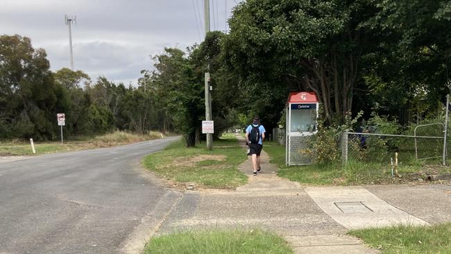 High school students in Buxton are carried on infrequent buses on pothole ridden to nearby towns for schooling. Picture: Adelaide Lang