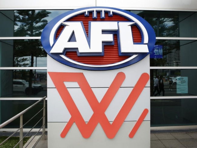 The AFL and AFLW logos