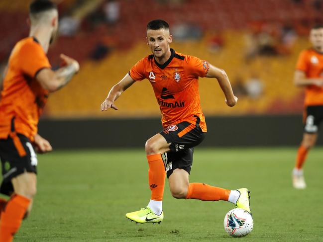 Jordan Courtney-Perkins is keen to leave Brisbane Roar. Picture: AAP Image/Josh Woning