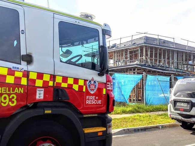 Fire and Rescue NSW and NSW Ambulance attended a building collapse in Spring Farm. 