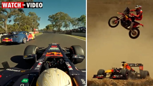 Ricciardo races his old F1 car ahead of the Australian Grand Prix