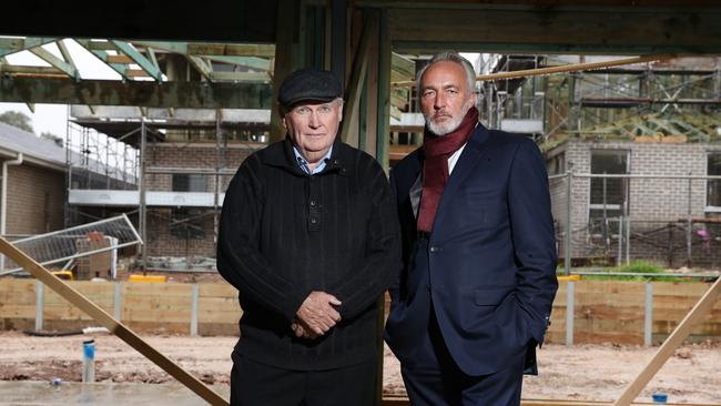 Property developer Barry Dickinson and Crownlands Development chief Andrew Wiesener. Picture: Richard Dobson